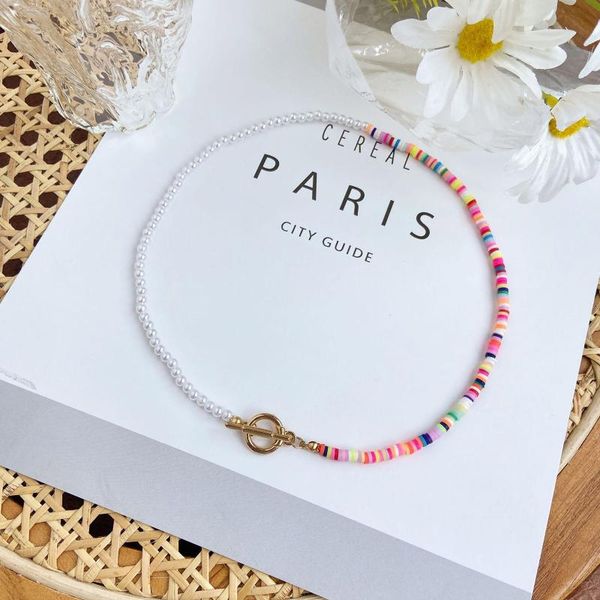 pendant necklaces bohemian stained glass rice bead necklace natural pearl women's short charm jewelry handmade colorful beads, Silver
pendant necklaces bohemian stained glass rice bead necklace natural pearl women's short charm jewelry handmade colorful beads, Silver