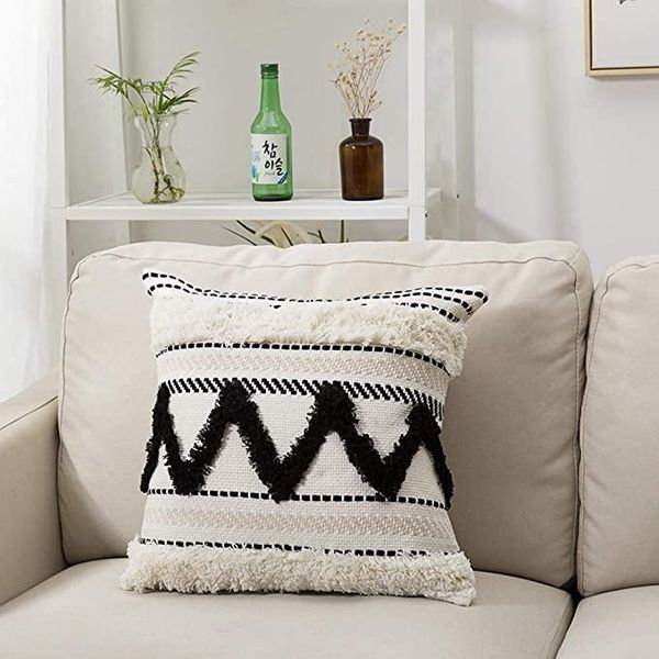 cushion/decorative pillow blue page morocco tufted boho throw covers 18x18 inch - bohemian woven cases, accent pillows for bed, modern triba
cushion/decorative pillow blue page morocco tufted boho throw covers 18x18 inch - bohemian woven cases, accent pillows for bed, modern triba