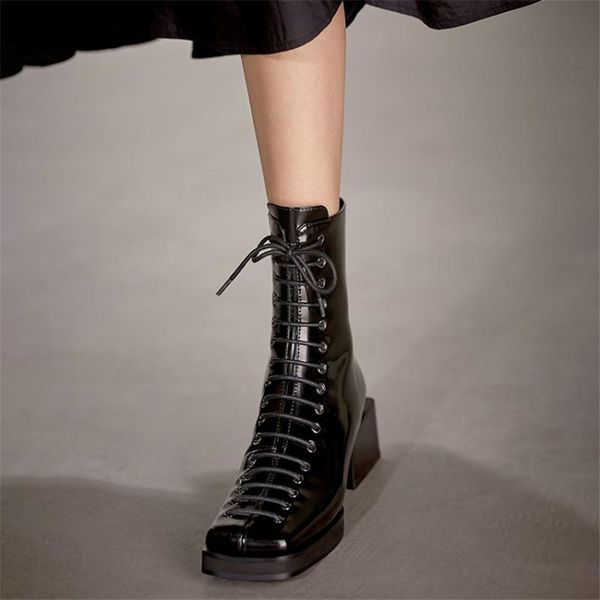 boots winter women ankle square toes heel comfortable soft breathable with zipper lace up chunky, Black
boots winter women ankle square toes heel comfortable soft breathable with zipper lace up chunky, Black