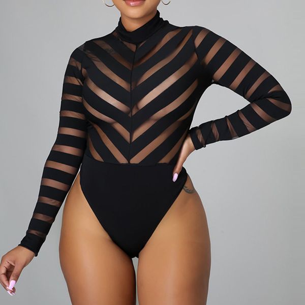 new western style jumpsuit spring summer fashion simple casual perspective thin oversize african stripe 2021 6vte, Black;white
new western style jumpsuit spring summer fashion simple casual perspective thin oversize african stripe 2021 6vte, Black;white