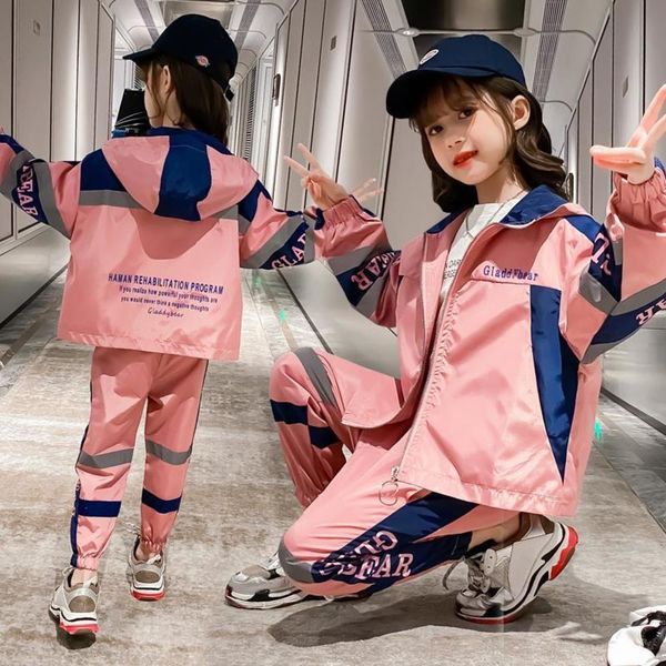 kids girls spring autumn bright sportswear clothes suit 2pcs kpop teenage clothing tracksuit children hooded jacket + pants set, White
kids girls spring autumn bright sportswear clothes suit 2pcs kpop teenage clothing tracksuit children hooded jacket + pants set, White