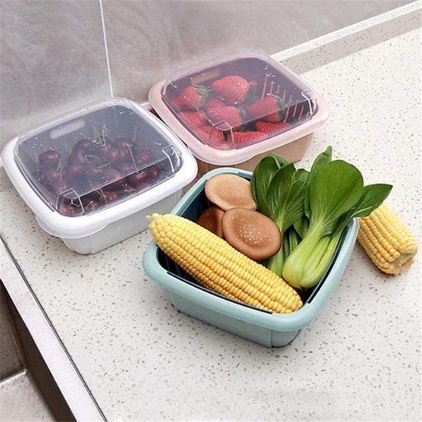 hanging baskets multifunction kitchen storage basket double-layer hollow-out drain with clear cover anti-skid triangle holder
hanging baskets multifunction kitchen storage basket double-layer hollow-out drain with clear cover anti-skid triangle holder