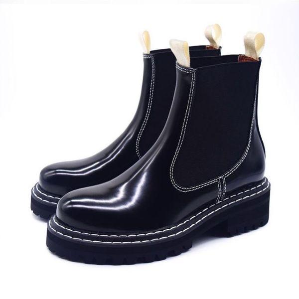 fashion ankle short boots real leather round toe thick heel slip on boots chelsea outdoor female footwear size 34-40, Black
fashion ankle short boots real leather round toe thick heel slip on boots chelsea outdoor female footwear size 34-40, Black