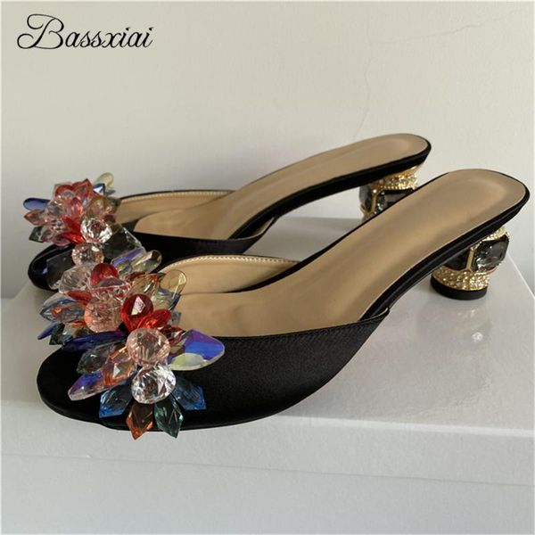 sandals crystal flower decor party shoes woman diamond heels open toe black satin slingbacks 6cm heel women summer
sandals crystal flower decor party shoes woman diamond heels open toe black satin slingbacks 6cm heel women summer
