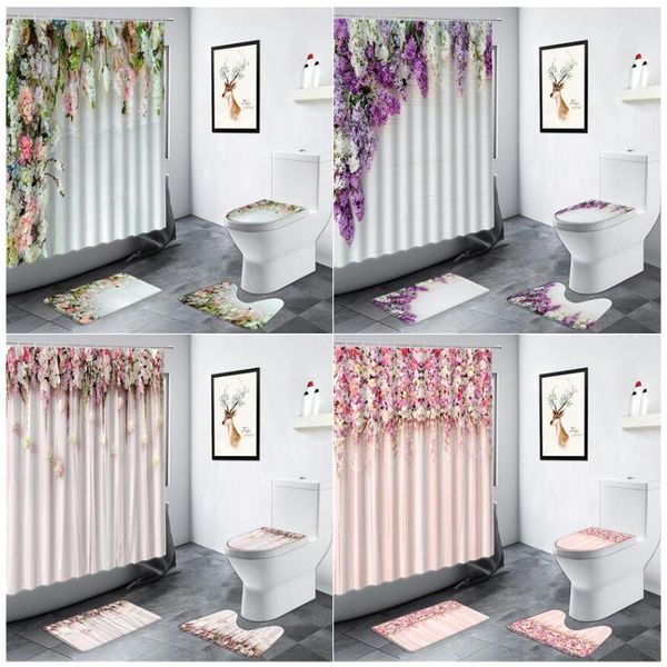 shower curtains rose flower wall theme curtain purple floral plant scenery fashion nordic decor bathroom non-slip rug toilet bath mat set
shower curtains rose flower wall theme curtain purple floral plant scenery fashion nordic decor bathroom non-slip rug toilet bath mat set