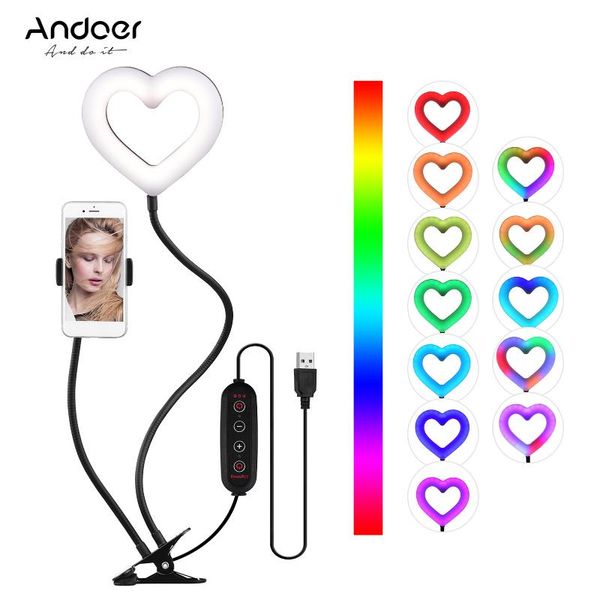 flash heads andoer 6-inch rgb led ring light 8w 3800k-6800k brightness dimmable with phone holder table clamp for video streaming
flash heads andoer 6-inch rgb led ring light 8w 3800k-6800k brightness dimmable with phone holder table clamp for video streaming