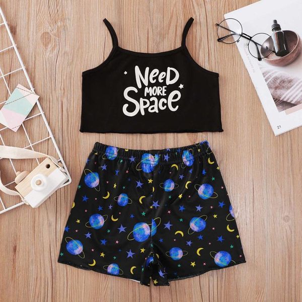 clothing sets summer kids girls 2-piece outfits baby girl sleeveless letter planet printed shorts clothes vetement enfant fille 2021, White
clothing sets summer kids girls 2-piece outfits baby girl sleeveless letter planet printed shorts clothes vetement enfant fille 2021, White