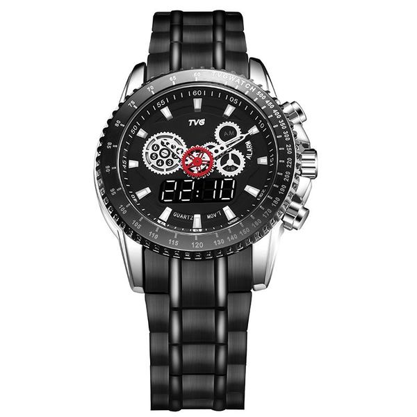watch mens quartz dual movment gold big dial time gear led alarm business double movement anniversary gifts for husband tvg 902, Slivery;brown
watch mens quartz dual movment gold big dial time gear led alarm business double movement anniversary gifts for husband tvg 902, Slivery;brown