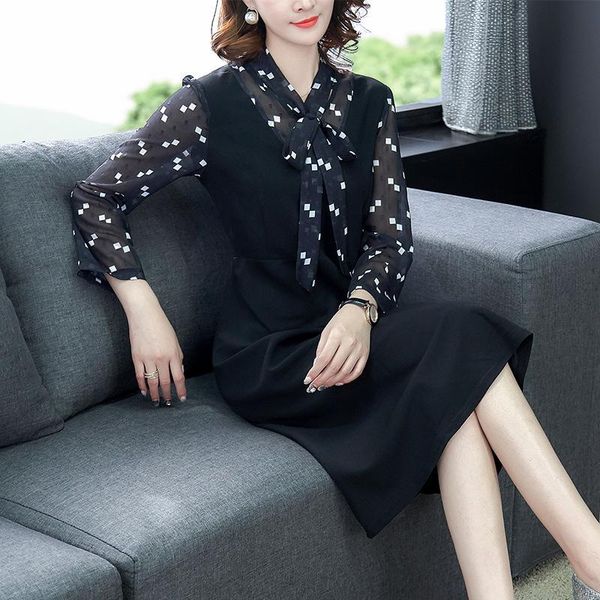 casual dresses -5xl vintage women long sleeve plus size dress autumn floral elegat a-line black bow party large, Black;gray
casual dresses -5xl vintage women long sleeve plus size dress autumn floral elegat a-line black bow party large, Black;gray