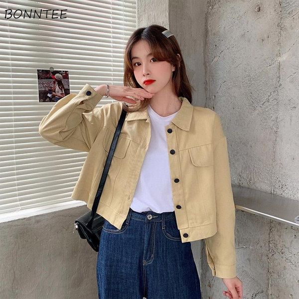 women's jackets women cropped mujer casual spring est streetwear solid long sleeve korean style students minimalist classic cozy soft, Black;brown
women's jackets women cropped mujer casual spring est streetwear solid long sleeve korean style students minimalist classic cozy soft, Black;brown