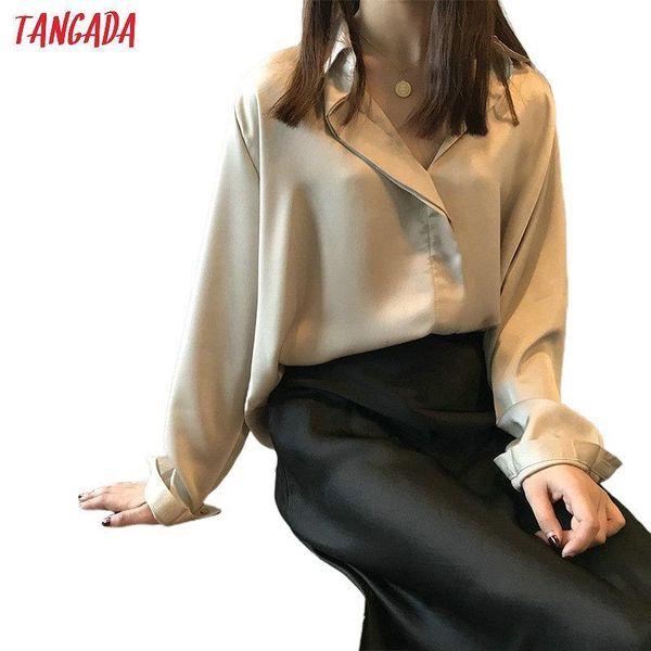 tangada women elegant solid oversized shirts turn down collar long sleeve office ladies work wear blouses asf06, White
tangada women elegant solid oversized shirts turn down collar long sleeve office ladies work wear blouses asf06, White