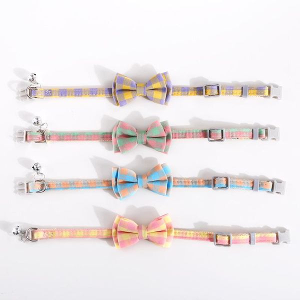 cat collars & leads 4pcs pet collar with small bell removable bow length can be adjusted to a variety pink blue green,purple
cat collars & leads 4pcs pet collar with small bell removable bow length can be adjusted to a variety pink blue green,purple