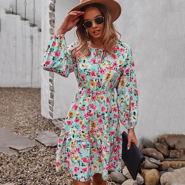 casual dresses sweet light green floral print dress for women 2021 autumn spring o neck long sleeve female slim mini swing holiday, Black;gray
casual dresses sweet light green floral print dress for women 2021 autumn spring o neck long sleeve female slim mini swing holiday, Black;gray