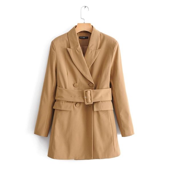 women's suits & blazers women casual blazer temperament fashion belt design solid color double breasted outwear autumn wild trend coat, White;black
women's suits & blazers women casual blazer temperament fashion belt design solid color double breasted outwear autumn wild trend coat, White;black