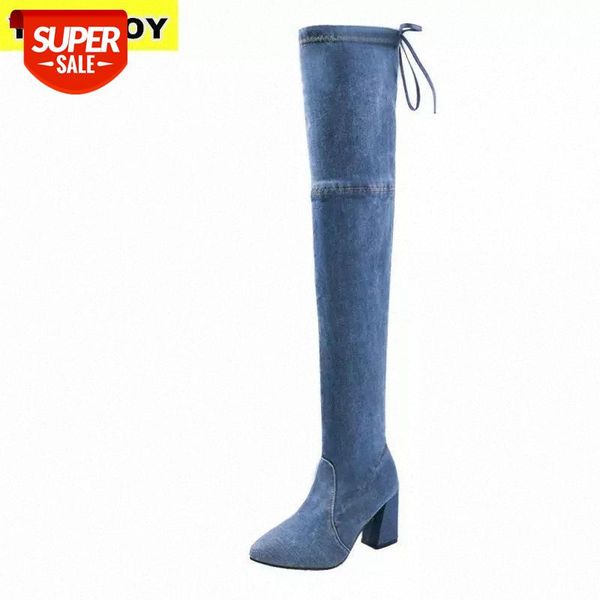fashion women boots spring winter over the knee heels quality suede long comfort square botines mujer thigh high denim #je5c, Black
fashion women boots spring winter over the knee heels quality suede long comfort square botines mujer thigh high denim #je5c, Black