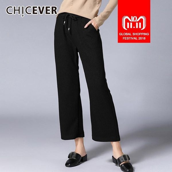 women's pants & capris chicever striped trouser for women elastic high waist lace up loose oversize knitted female fashion casual, Black;white
women's pants & capris chicever striped trouser for women elastic high waist lace up loose oversize knitted female fashion casual, Black;white