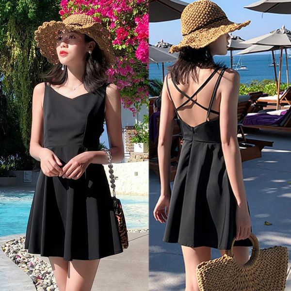 casual dresses camisole backless dress for women v-neck a-line sling ladies beach party, Black;gray
casual dresses camisole backless dress for women v-neck a-line sling ladies beach party, Black;gray