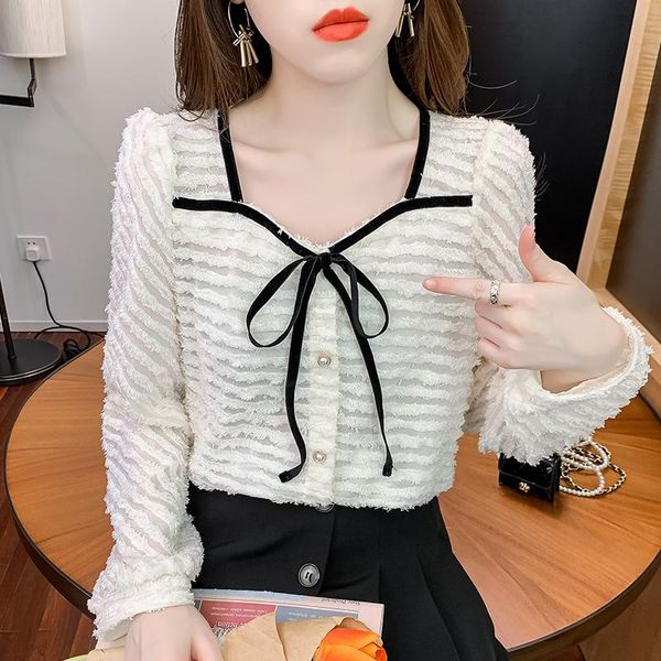 women's blouses & shirts coigarsam blouse women autumn 2021 chiffon loose bow apricot blusas womens and, White
women's blouses & shirts coigarsam blouse women autumn 2021 chiffon loose bow apricot blusas womens and, White