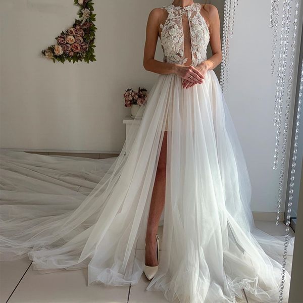 2021 new es plus size a line long sleeve for girls chapel train tulle wedding bride gown vestido de noiva 124s, White
2021 new es plus size a line long sleeve for girls chapel train tulle wedding bride gown vestido de noiva 124s, White