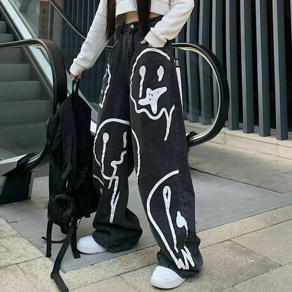 graffiti print straight vintage womens jeans high waist denim wide leg pants tide woman loose casual long trousers my2349, Blue
graffiti print straight vintage womens jeans high waist denim wide leg pants tide woman loose casual long trousers my2349, Blue