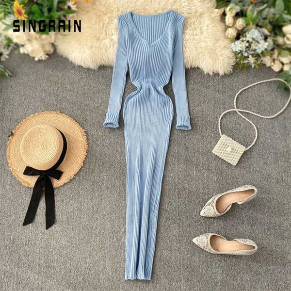 singrain women autumn knitted dress v neck slim elastic oversized basic bodycon long dress winter knit warm sweater dresses 211110, Black;gray
singrain women autumn knitted dress v neck slim elastic oversized basic bodycon long dress winter knit warm sweater dresses 211110, Black;gray