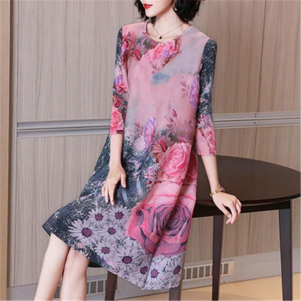 casual dresses miyake fold printing age-reducing dress spring women's clothing loose large size fat mm covering belly slimming a-line, Black;gray
casual dresses miyake fold printing age-reducing dress spring women's clothing loose large size fat mm covering belly slimming a-line, Black;gray