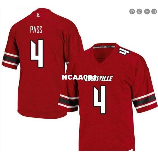001 louisville cardinal jawon pass #4 real full embroidery college jersey size s-4xl or custom any name or number jersey, Black
001 louisville cardinal jawon pass #4 real full embroidery college jersey size s-4xl or custom any name or number jersey, Black
