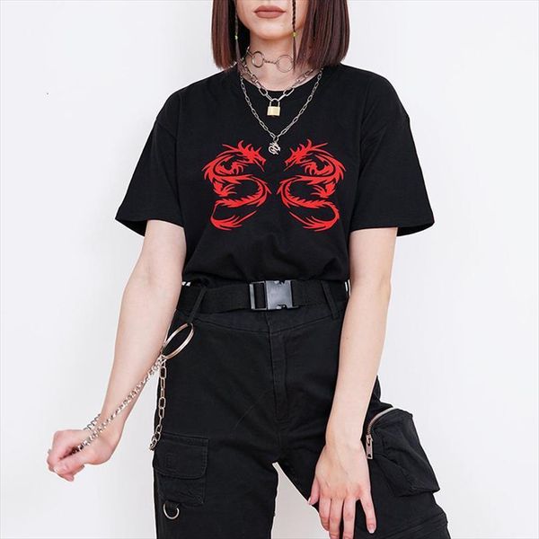 chinese dragon print harajuku vintage mens t shirts and womens summer chic ins loose casual cotton hip hop punk goth, White;black
chinese dragon print harajuku vintage mens t shirts and womens summer chic ins loose casual cotton hip hop punk goth, White;black