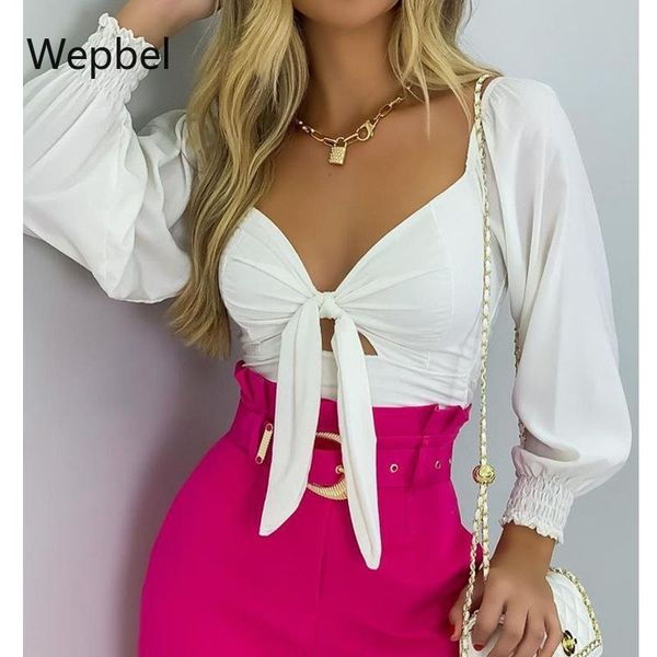 women's blouses & shirts wepbel low cut summer solid color blouse women long sleeve v-neck clubwear style white lace-up top
women's blouses & shirts wepbel low cut summer solid color blouse women long sleeve v-neck clubwear style white lace-up top