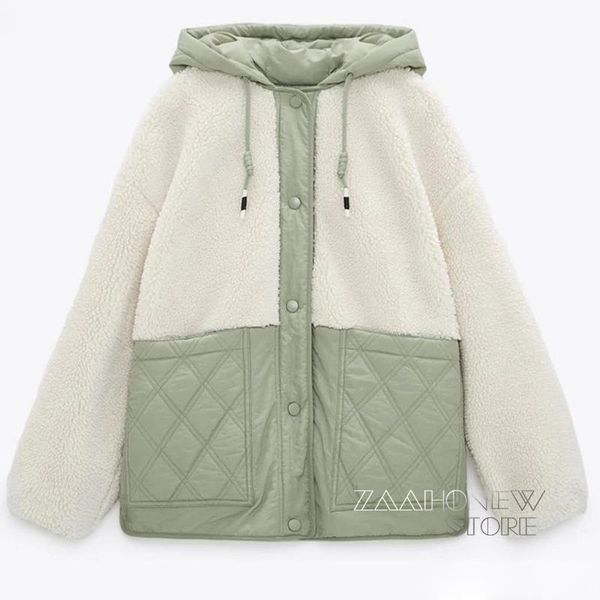 women's jackets zaaho 2021 autumn winter women fashion warm splice fleece jacket coat casual pockets loose hooded outwear female, Black;brown
women's jackets zaaho 2021 autumn winter women fashion warm splice fleece jacket coat casual pockets loose hooded outwear female, Black;brown