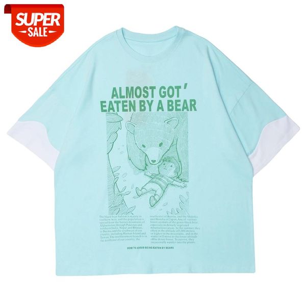 mens hip hop t-shirt streetwear polar bear print harajuku tshirts loose cotton short sleeve 2021 summer casual t shirt loose #re12, White;black 
mens hip hop t-shirt streetwear polar bear print harajuku tshirts loose cotton short sleeve 2021 summer casual t shirt loose #re12, White;black