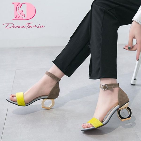 doratasia 2021 brand fashion female summer sandals mixed colors strange style high heels sandals women office mature shoes woman, Black
doratasia 2021 brand fashion female summer sandals mixed colors strange style high heels sandals women office mature shoes woman, Black