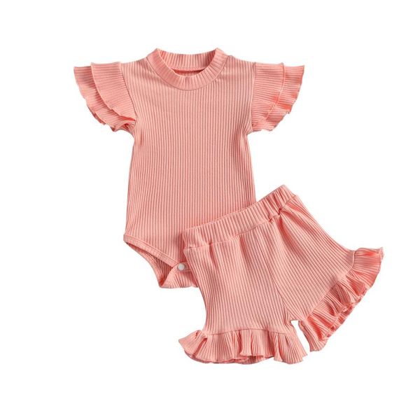 clothing sets born girl's solid color clothes set short lace sleeve romper and hem pants 2 pcs suits, White
clothing sets born girl's solid color clothes set short lace sleeve romper and hem pants 2 pcs suits, White