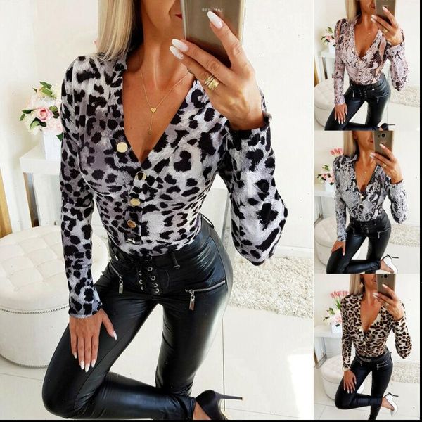 women long sleeve v neck blouse autumn snake skin leopard printing bodycon blouse slim blouses female blusas, White
women long sleeve v neck blouse autumn snake skin leopard printing bodycon blouse slim blouses female blusas, White