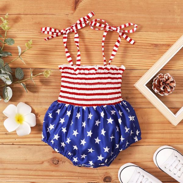 rompers lovely infant baby girls sleeveless romper independence day american flag print pleated jumpsuits toddler kids summer clothing, Blue
rompers lovely infant baby girls sleeveless romper independence day american flag print pleated jumpsuits toddler kids summer clothing, Blue