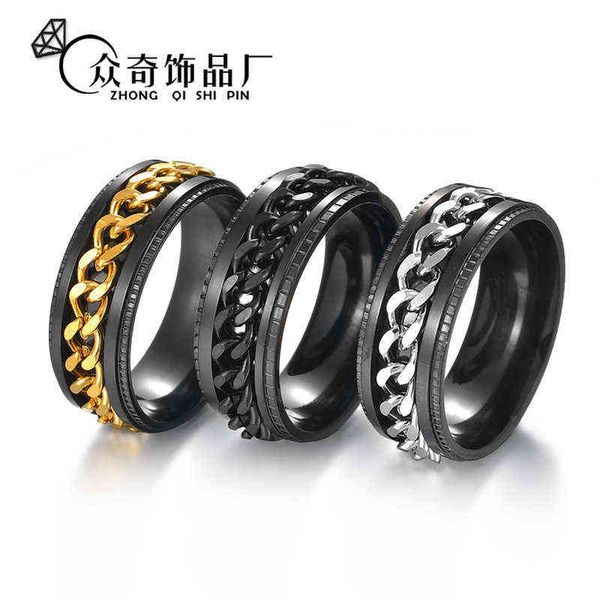 couple ring rotatable chain stainless steel ring open wine bottle men's titanium steel ring rings for women classic g1125, Slivery;golden
couple ring rotatable chain stainless steel ring open wine bottle men's titanium steel ring rings for women classic g1125, Slivery;golden