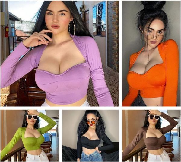 women's t-shirt europe america open navel for women autumn and winter 2021 careful machine v-neck short long sleeve top, White
women's t-shirt europe america open navel for women autumn and winter 2021 careful machine v-neck short long sleeve top, White