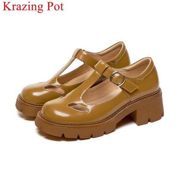 dress shoes krazing pot 2022 brand genuine leather high heels platform t-strap casual buckle strap autumn fashion gift women pumps l22, Black
dress shoes krazing pot 2022 brand genuine leather high heels platform t-strap casual buckle strap autumn fashion gift women pumps l22, Black