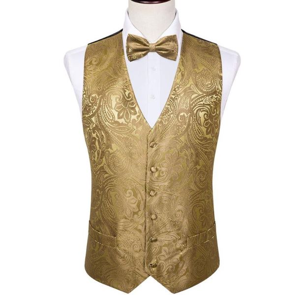 men's vests silk gold paisly men suit waistcoat vest handkerchief bowtie classic floral jacquard set barry.wang designer ml-2021, Black;white
men's vests silk gold paisly men suit waistcoat vest handkerchief bowtie classic floral jacquard set barry.wang designer ml-2021, Black;white