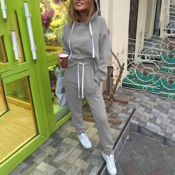 spring autumn tracksuit fashion thicken solid sets hooded long sleeve sweatshirts women 2 pieces set casual tracksuit, Gray
spring autumn tracksuit fashion thicken solid sets hooded long sleeve sweatshirts women 2 pieces set casual tracksuit, Gray