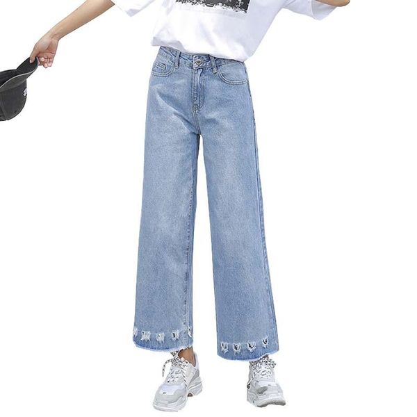 women's jeans denim for women 2021 high waist wide leg ripped hole loose casual ankle length jean female #7006, Blue
women's jeans denim for women 2021 high waist wide leg ripped hole loose casual ankle length jean female #7006, Blue