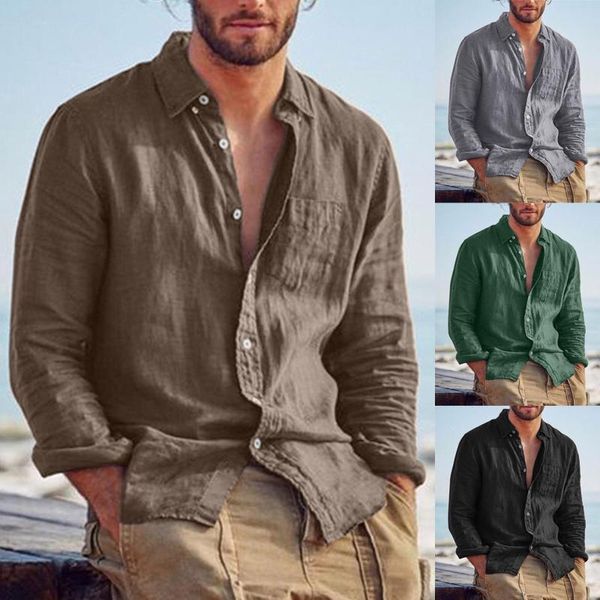 men's casual shirts men linen long sleeve breathable baggy slim fit solid cotton mens pullover button blouse, White;black
men's casual shirts men linen long sleeve breathable baggy slim fit solid cotton mens pullover button blouse, White;black