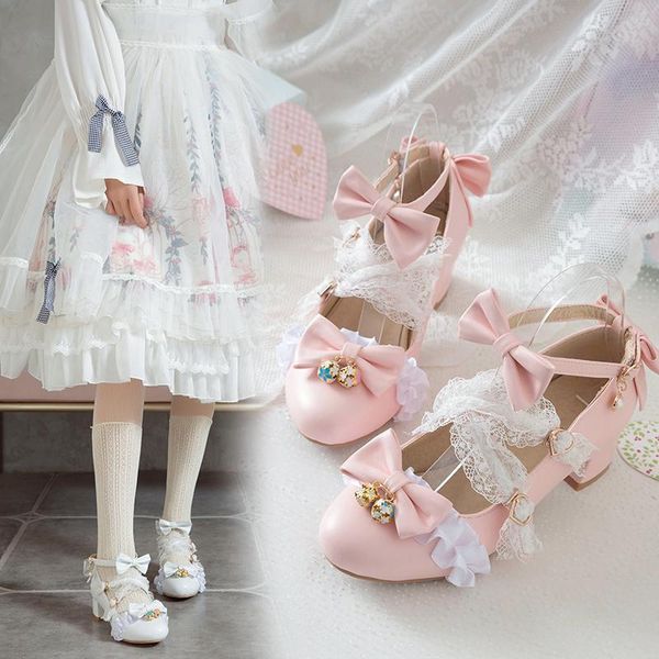 dress shoes women pumps round toe butterfly-knot belt buckle fashion spring shallow mouth thick mid heels lovely party lolita, Black
dress shoes women pumps round toe butterfly-knot belt buckle fashion spring shallow mouth thick mid heels lovely party lolita, Black