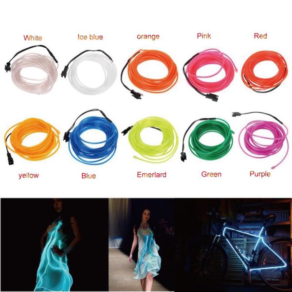 2 battery powered 3m scene light led 9 colors el wire tube rope flexible neon cold light car party wedding decor with control
2 battery powered 3m scene light led 9 colors el wire tube rope flexible neon cold light car party wedding decor with control