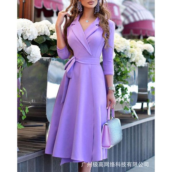 casual dresses donsignet women dress 2021 autumn purple lace-up fashion slim midi office lady vestido feminino, Black;gray
casual dresses donsignet women dress 2021 autumn purple lace-up fashion slim midi office lady vestido feminino, Black;gray