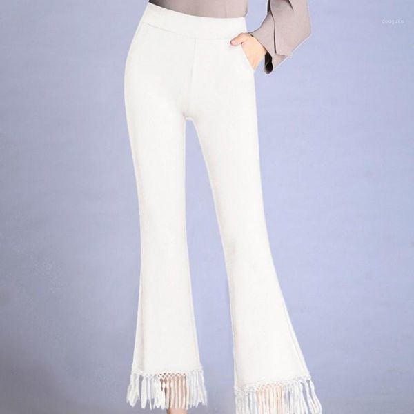 women's pants & capris fashion women tassels flare high waist slim fit office ladies ankle length plus size 9xl classic black white
women's pants & capris fashion women tassels flare high waist slim fit office ladies ankle length plus size 9xl classic black white