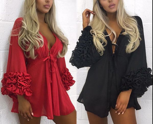 women blouse ruffle kimono shirts deep v solid color long sleeve shirts casual holiday women summer 2021, White
women blouse ruffle kimono shirts deep v solid color long sleeve shirts casual holiday women summer 2021, White