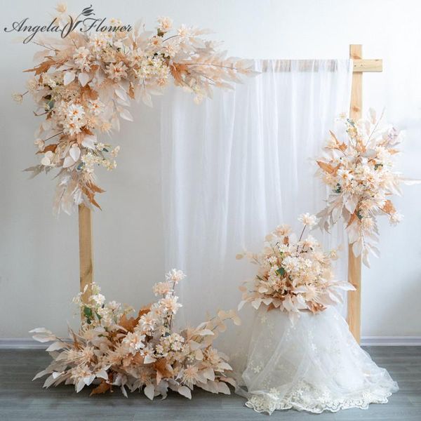 decorative flowers & wreaths custom champagne wedding corner floral arrangement artificial flower row party backdrop deco table window displ
decorative flowers & wreaths custom champagne wedding corner floral arrangement artificial flower row party backdrop deco table window displ