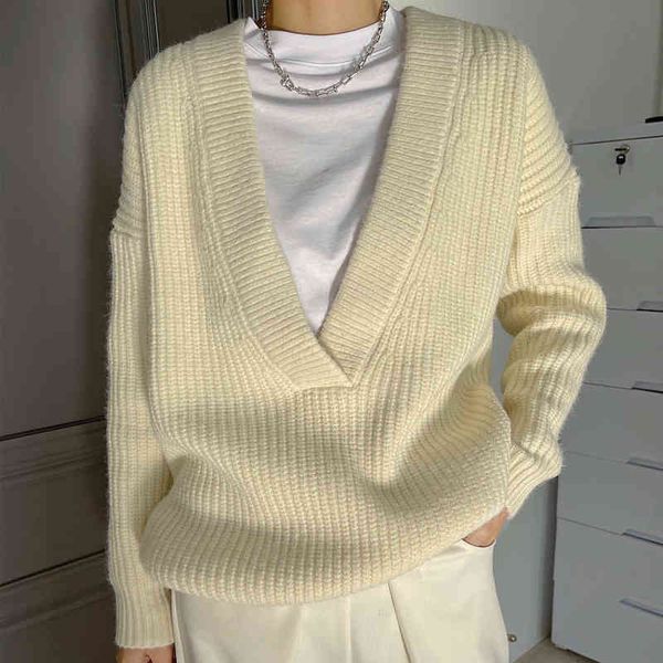 women's sweaters spring and autumn women's casual solid color v-neck long-sleeved loose sweater 4mbk, White;black
women's sweaters spring and autumn women's casual solid color v-neck long-sleeved loose sweater 4mbk, White;black