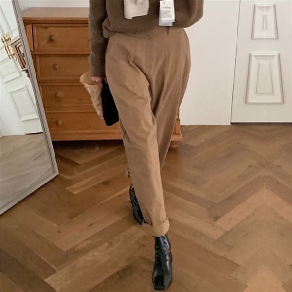 2021 new winter cotton women high waist harem elegant trousers female office lady autumn ankle-length pants x5u0, Black;white
2021 new winter cotton women high waist harem elegant trousers female office lady autumn ankle-length pants x5u0, Black;white